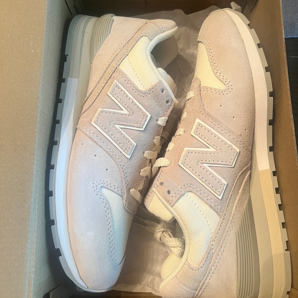 New Balance Suede Sneakers - Cream & Beige (New in box)
